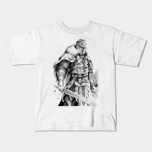 Knight's Templar | Fantasy Ink Illustration | Historical Warrior Art Kids T-Shirt